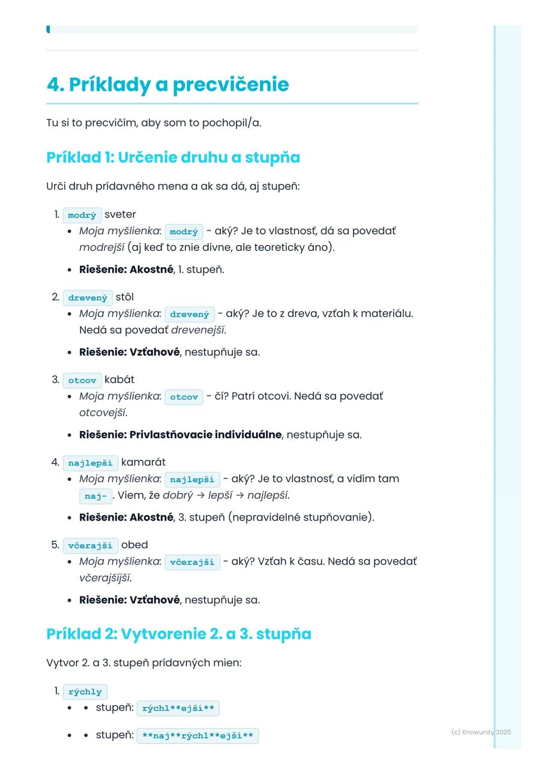 # Prídavné mená

## 1. Úvod do prídavných mien

Prídavné mená sú veľmi dôležité slová v slovenčine! Pomáhajú nám
opisovať podstatné mená - č