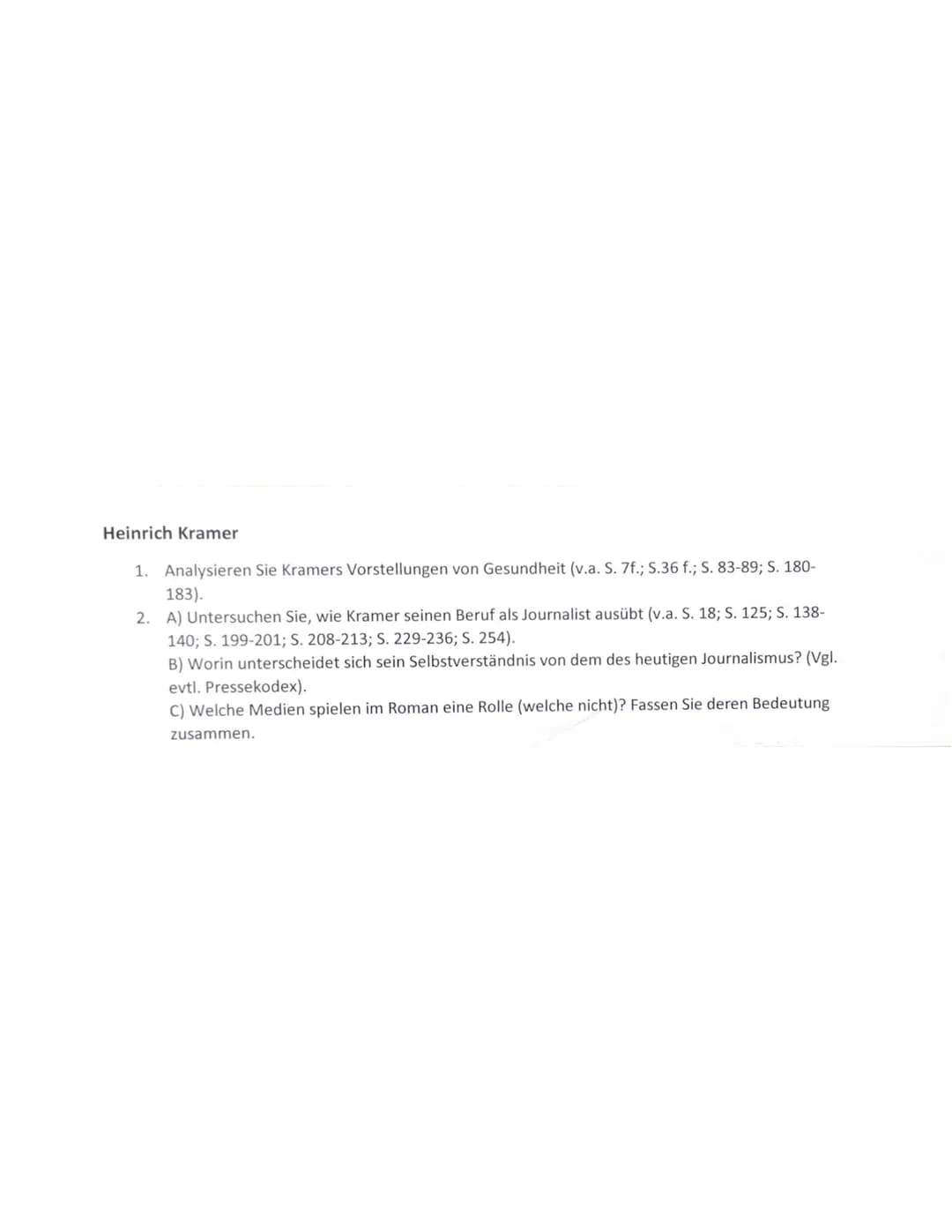 Heinrich Kramer
Heinrich Kramer ist eine der Hauptpersonen in dem Roman "Corpus Delicti. Ein Prozess",
welcher von Juli Zeh 2009 geschrieben