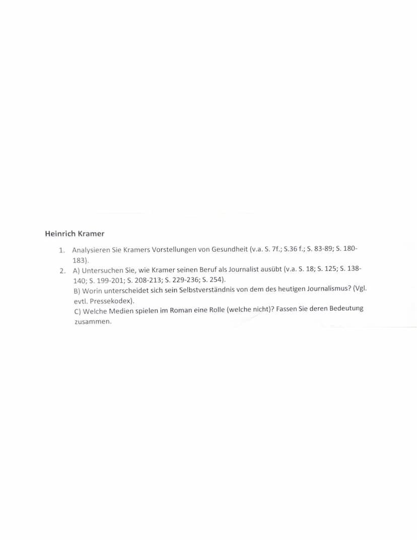 Heinrich Kramer
Heinrich Kramer ist eine der Hauptpersonen in dem Roman "Corpus Delicti. Ein Prozess",
welcher von Juli Zeh 2009 geschrieben