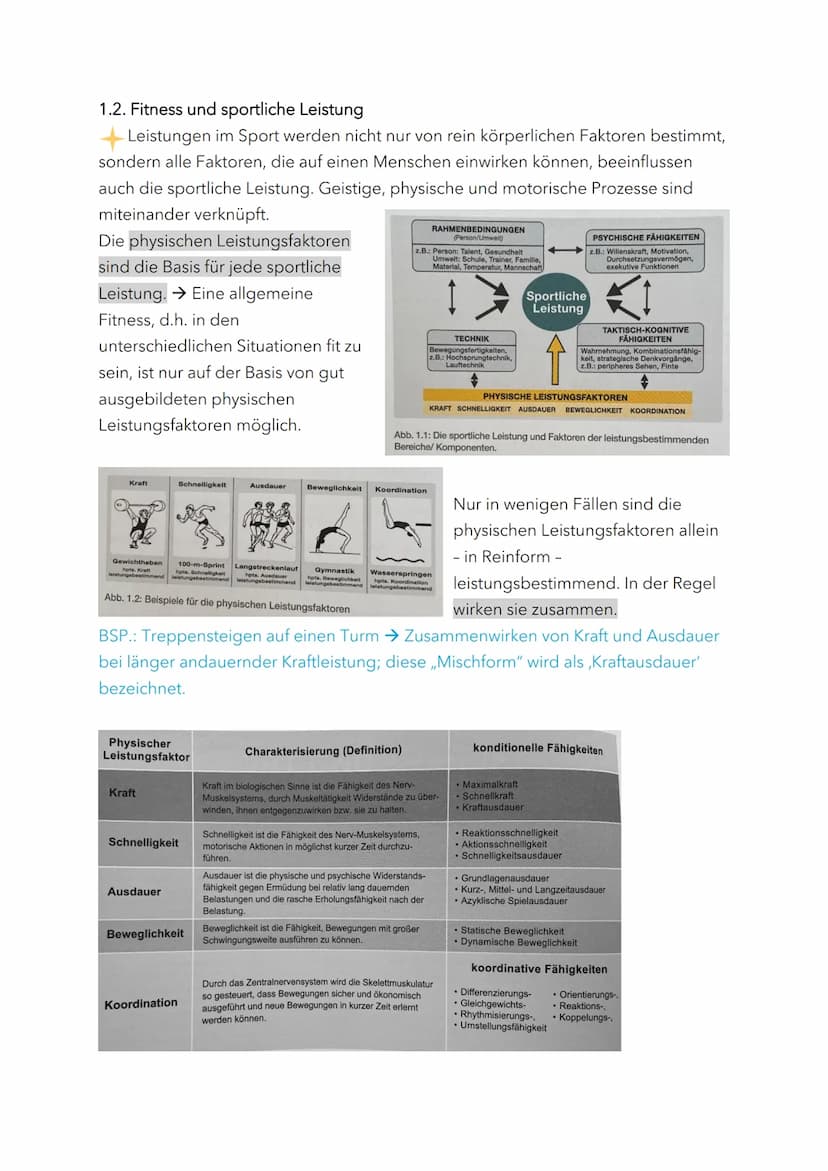 1. Gesundheit und Fitness
1.1. Vergleich von Gesundheits- und Fitnesstraining
→ Def. Gesundheit: Gesundheit ist ein Zustand des vollständige