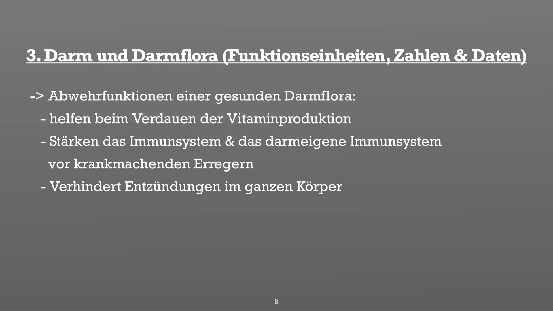 Symbiose- Darmflora
添 Handout Biologie: Symbiose Darmflora
Gliederung:
1. Was ist eigentlich Darmflora?
2. Funktionen, Zusammensetzung der D