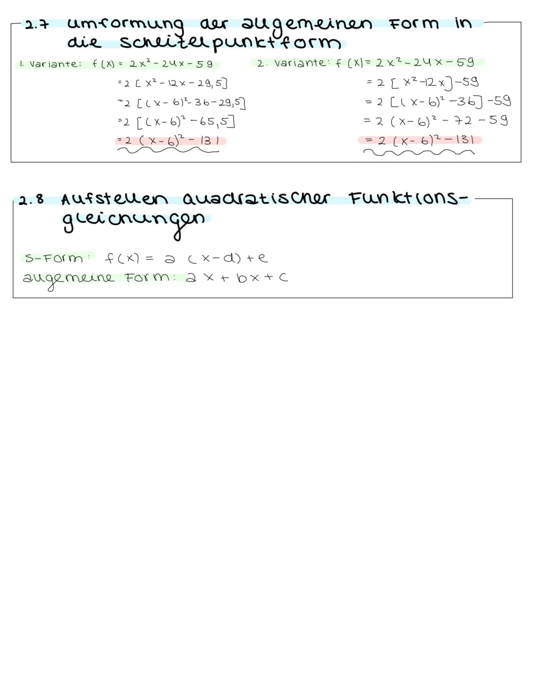 Quadratische Funktionen
2.1 Die Normalparabel
Die Funktion mit
Funktion.
• der
• der
Ihr
-nach
Eigentschaften
•Symetrisch zur y-Achse
• der 
