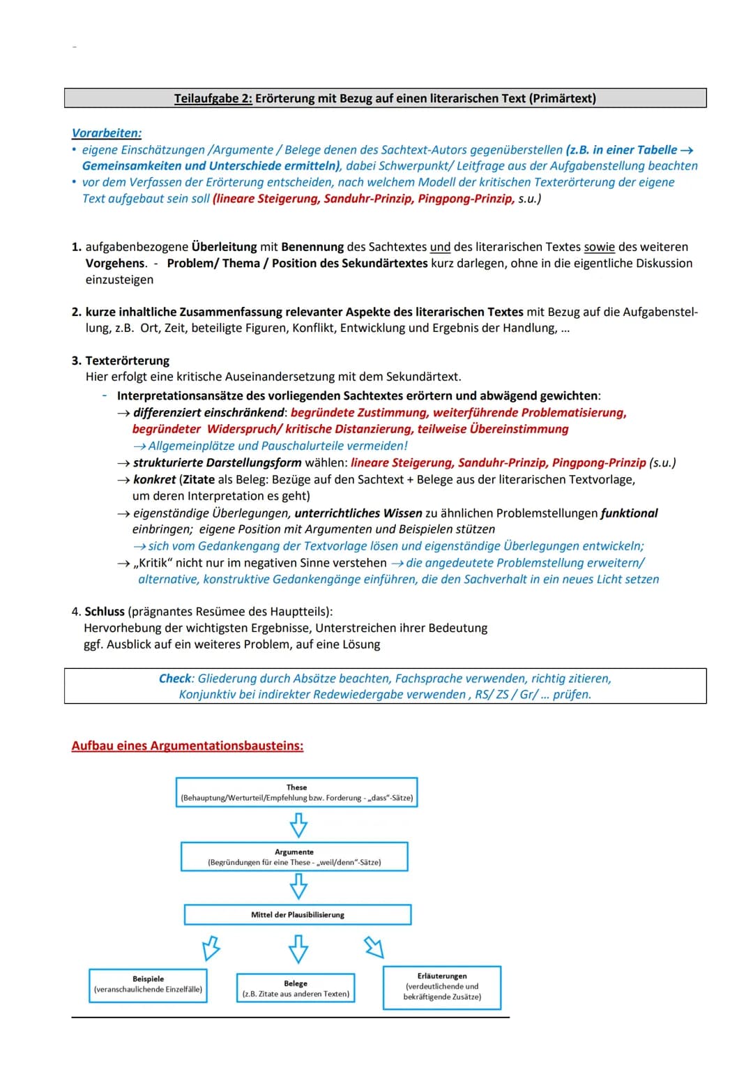 Erörterung von Sachtexten mit Bezug auf einen Literarischen Text
Grundlage für die Erörterung eines Sachtextes mit Bezug auf einen literaris