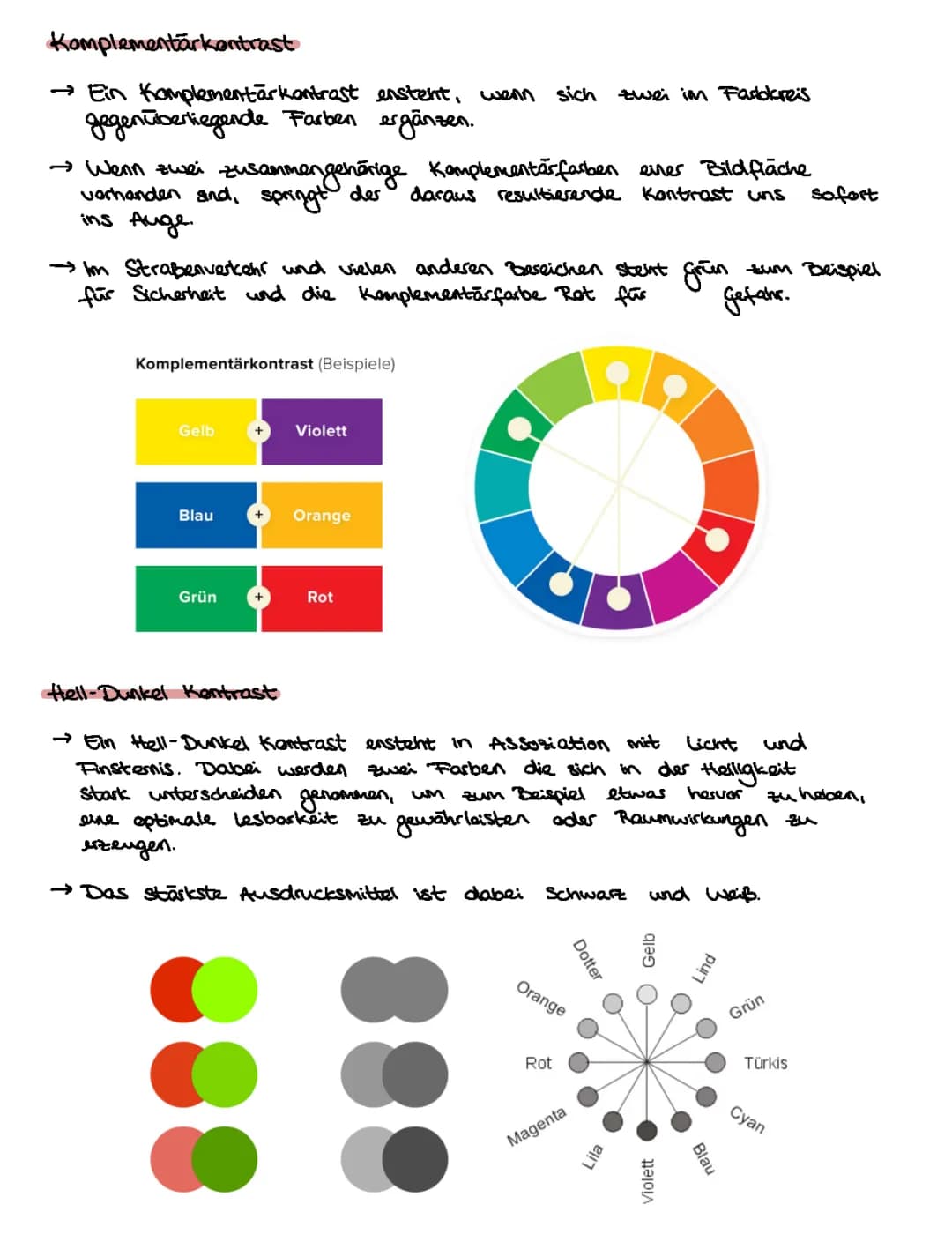 Gestaltung: Kontraste und Farben