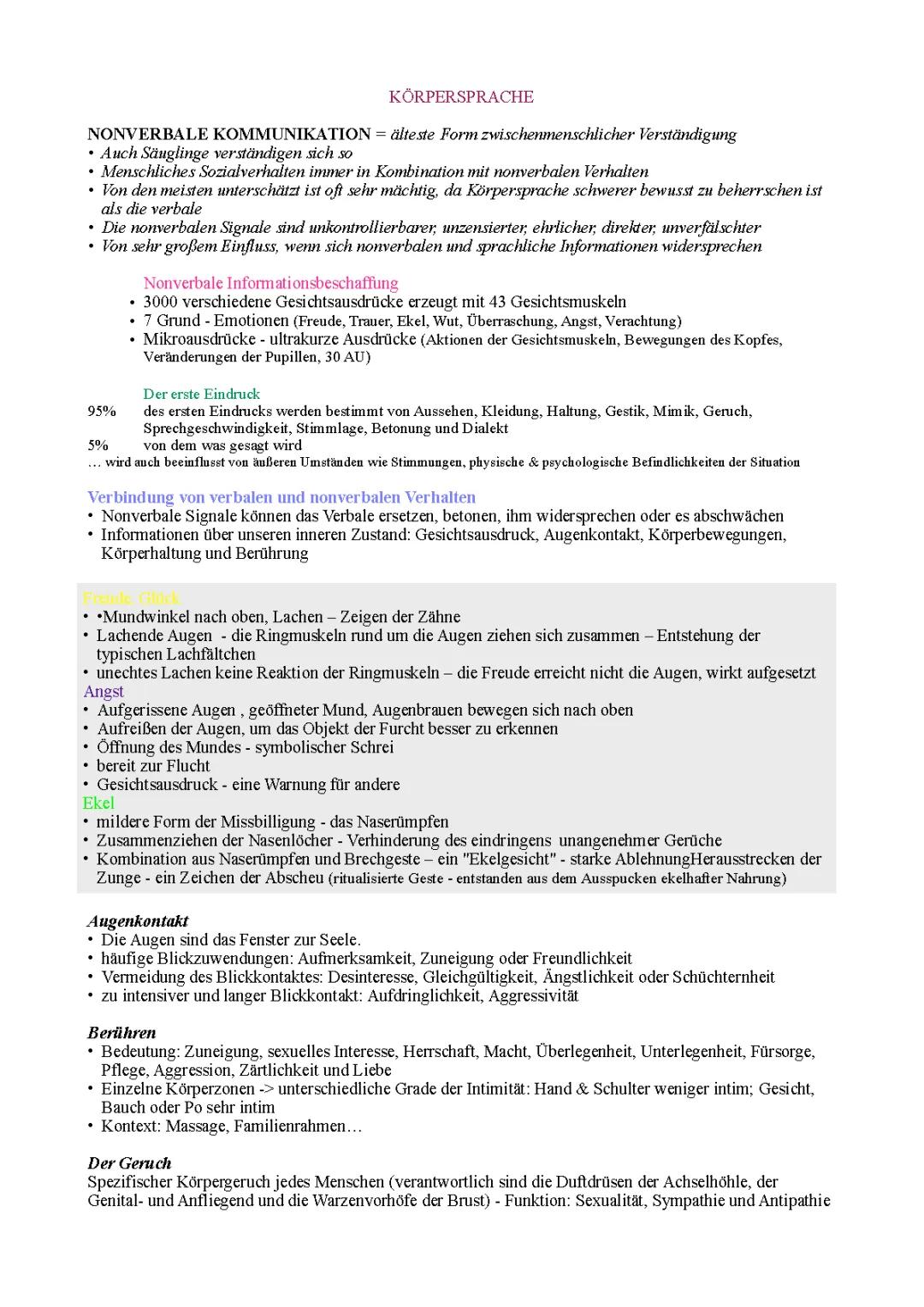 Körpersprache 