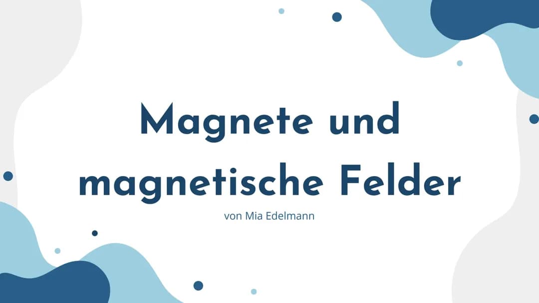 Magnete und magnetische Felder