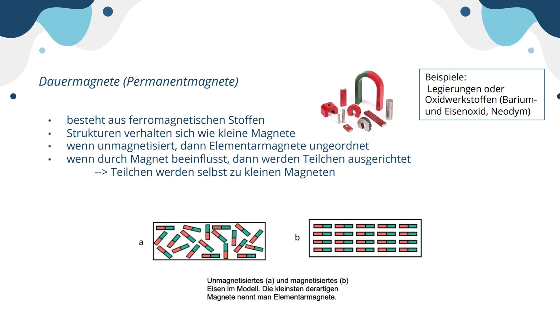 ●
Magnete und
magnetische Felder
von Mia Edelmann Gliederung:
1. Definition + Entdecker des Magneten
2. Arten von Magneten
3. Magnetpole
4. 