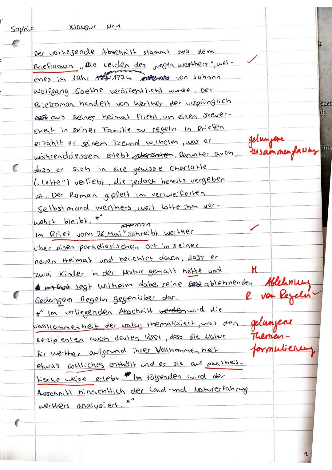 Johann Wolfgang Goethe: Die Leiden des jungen Werthers (erste Fassung 1774)

Aufgabenstellung:

1. Analysieren und interpretieren Sie den Br