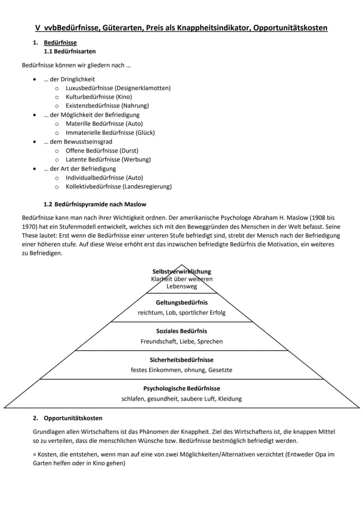 bedürfnisse nach art der befriedigung Einfach erklärt: Maslow Pyramide einfach erklärt: Bedürfnisse und Beispiele  (Wirtschaft und Recht)