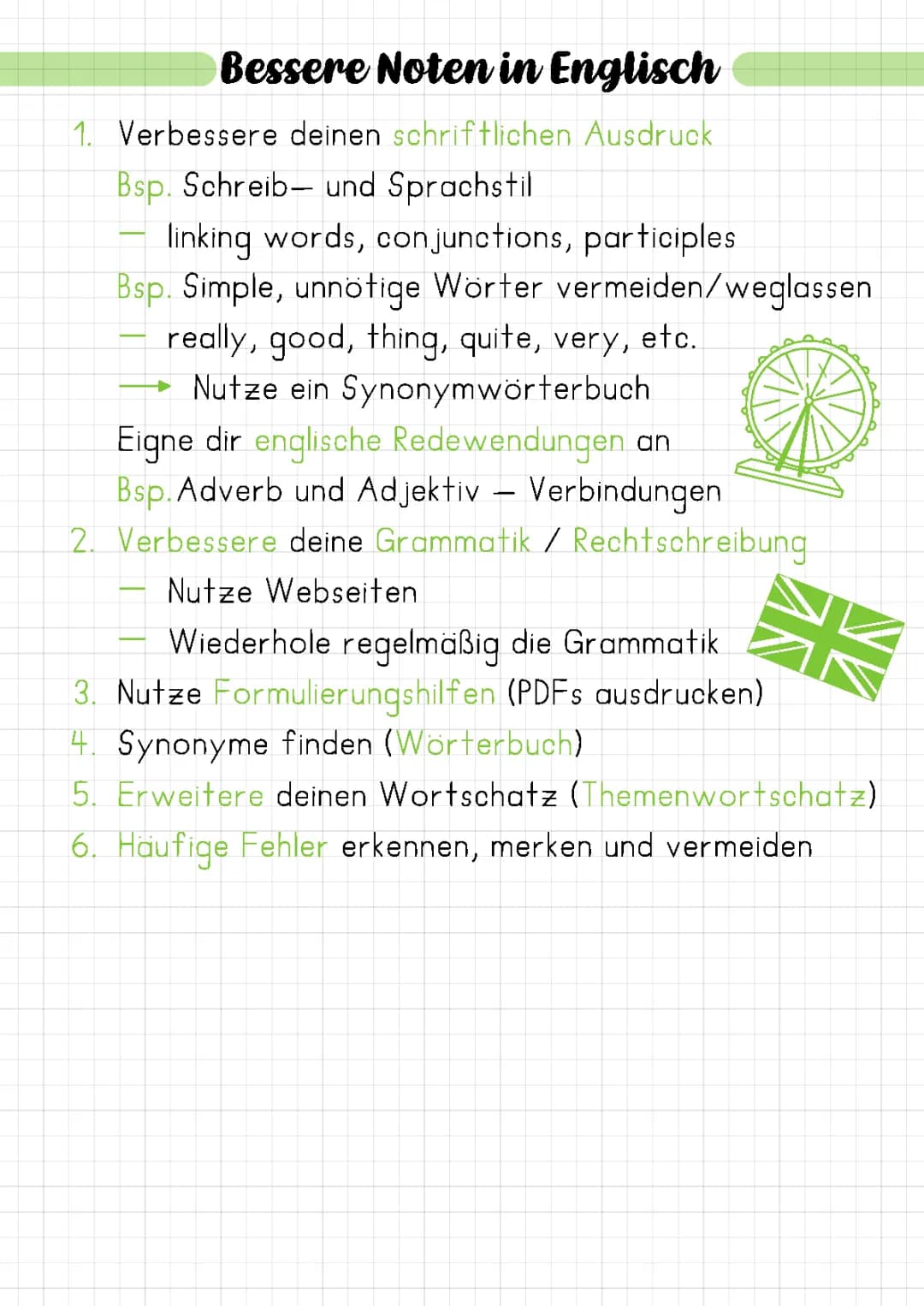 Bessere Noten in Englisch 