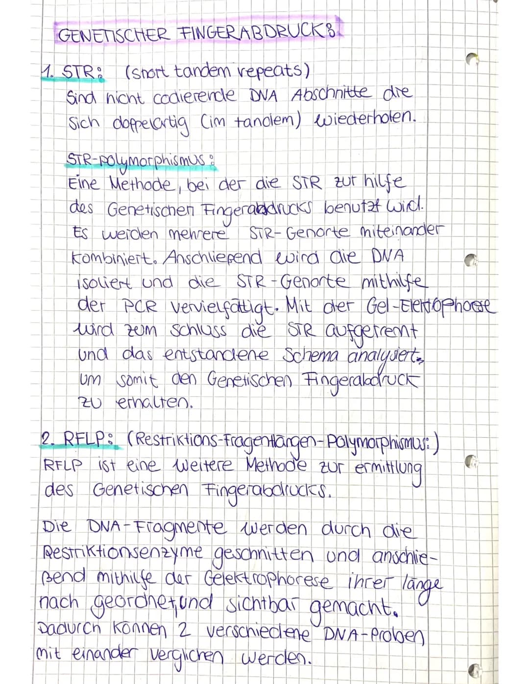 GENETISCHER FINGERABDRUCKS
1. STR: (short tandem repeats)
Sind nicht codierende DNA Abschnitte die
Sich doppelartig Cim tandlem) wiederholen