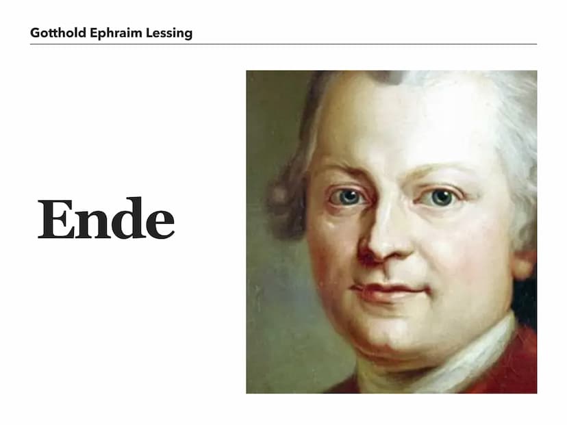 Ausarbeitung
Klasse 9
Gotthold
Ephraim
Lessing Gotthold Ephraim Lessing
Lebenslauf
Lessing ist am 22.01.1729 im Kamenz geboren. Er war eines