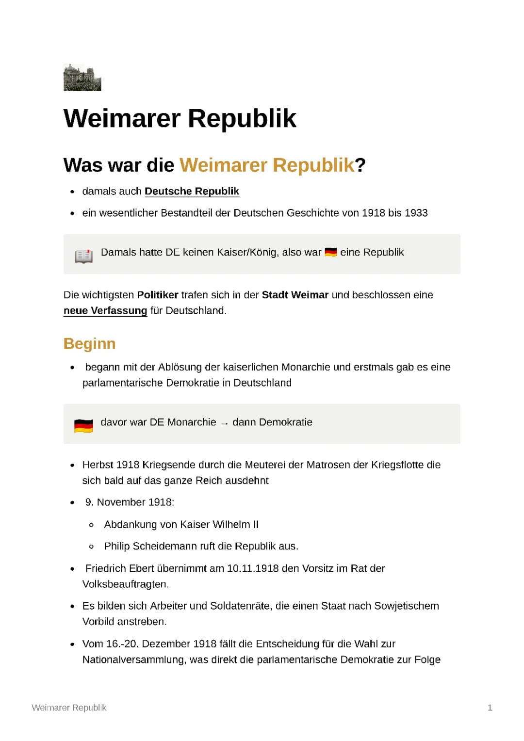 Weimarer Republik