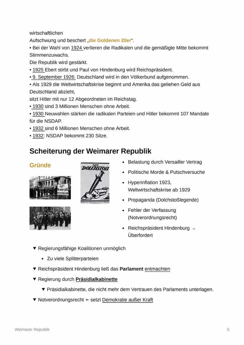Weimarer Republik
Was war die Weimarer Republik?
• damals auch Deutsche Republik
• ein wesentlicher Bestandteil der Deutschen Geschichte von