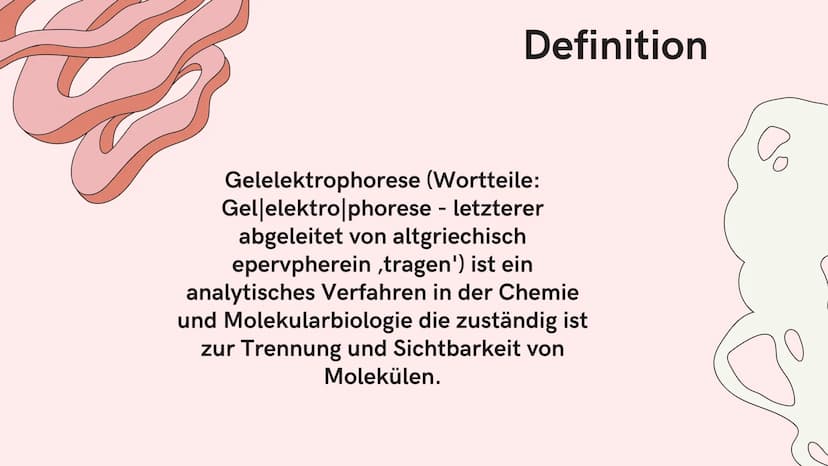 Si
Gelelektrophorese
Biologie GK
Nejla Balic Inhaltsverzeichnis
-Definition
-Verwendung
-Material
-Ablauf
-Auswertung
-Quellen Was denkt ihr