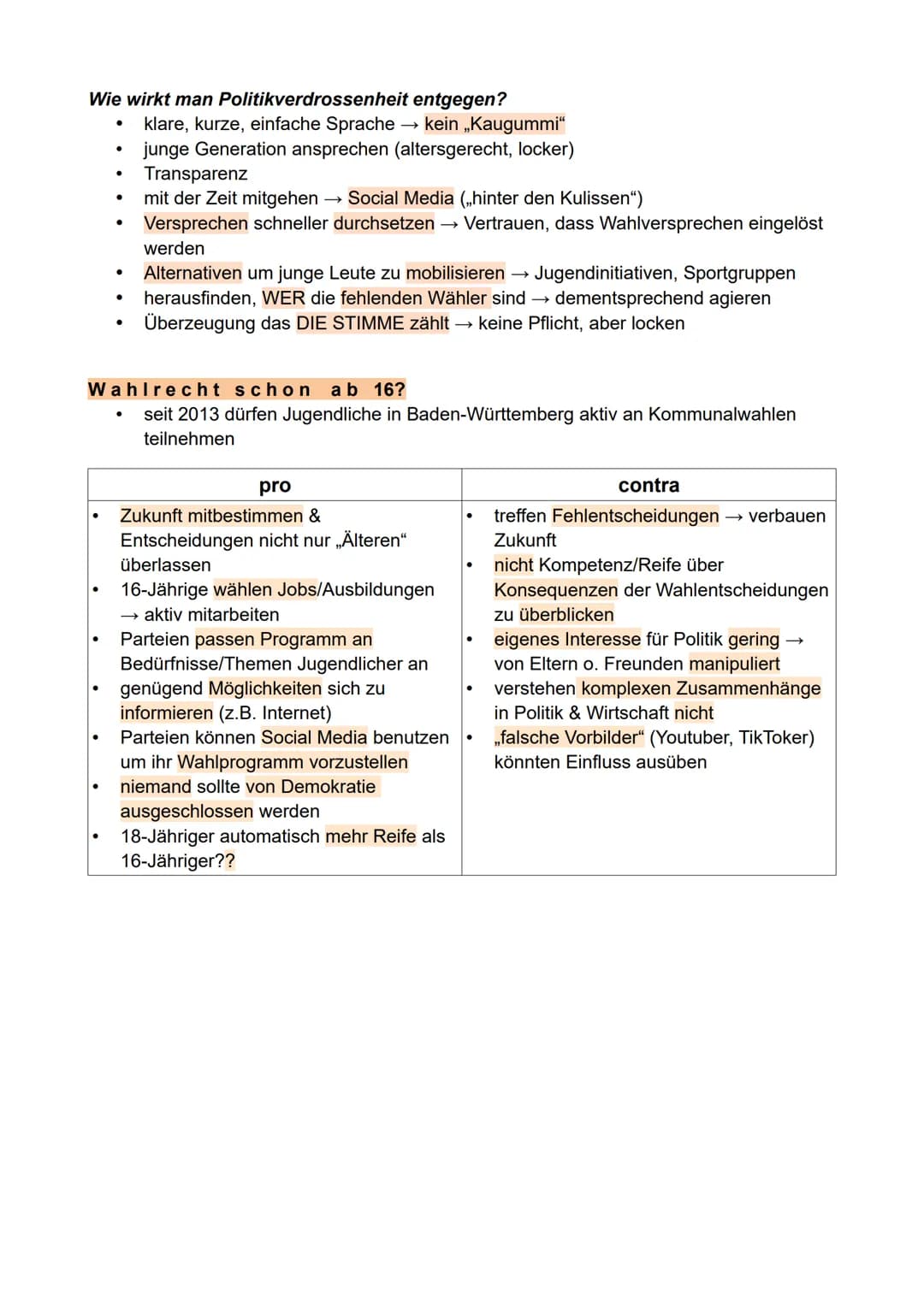 Thema 3: Parteien und Demokratien
Parteien:
●
Funktionen von Parteien
➤ Partizipationsfunktion
Zusammenschlüsse von Bürgern mit gemeinsamen 