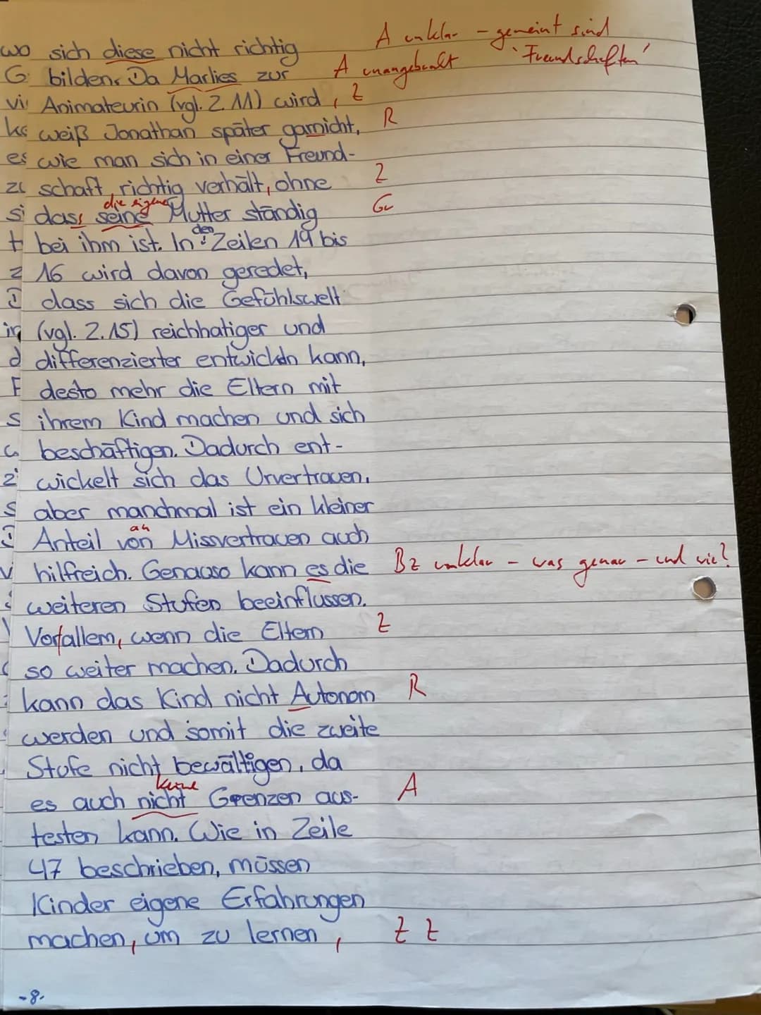 10
15
20
25
30
5
Pädagogik LK QI
1. Klausur
Freud /Erikson
Gesamtschule
30.09.2020
Aufgabenstellung:
1. Formulieren Sie den Hauptgedanken de