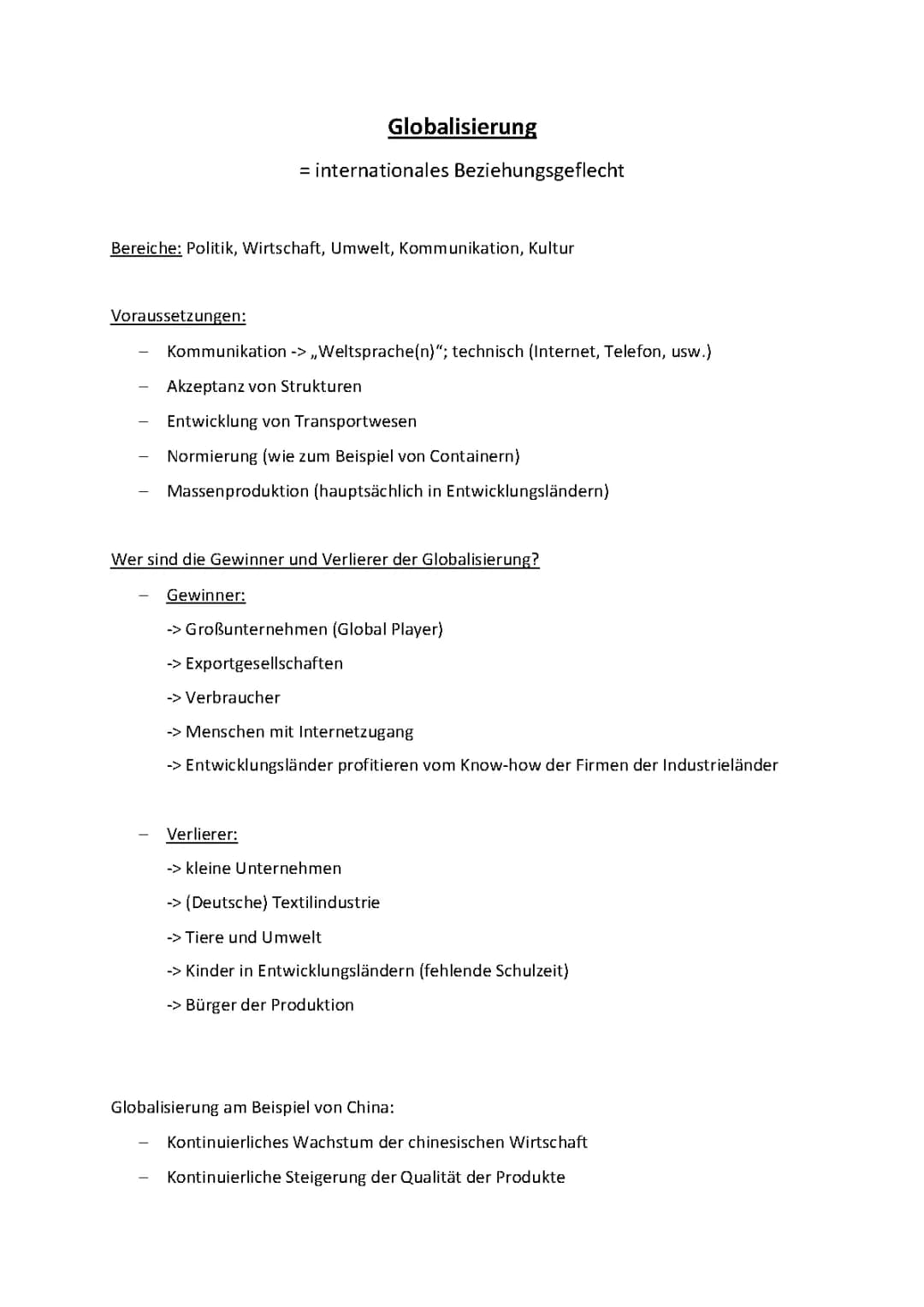 Globalisierung