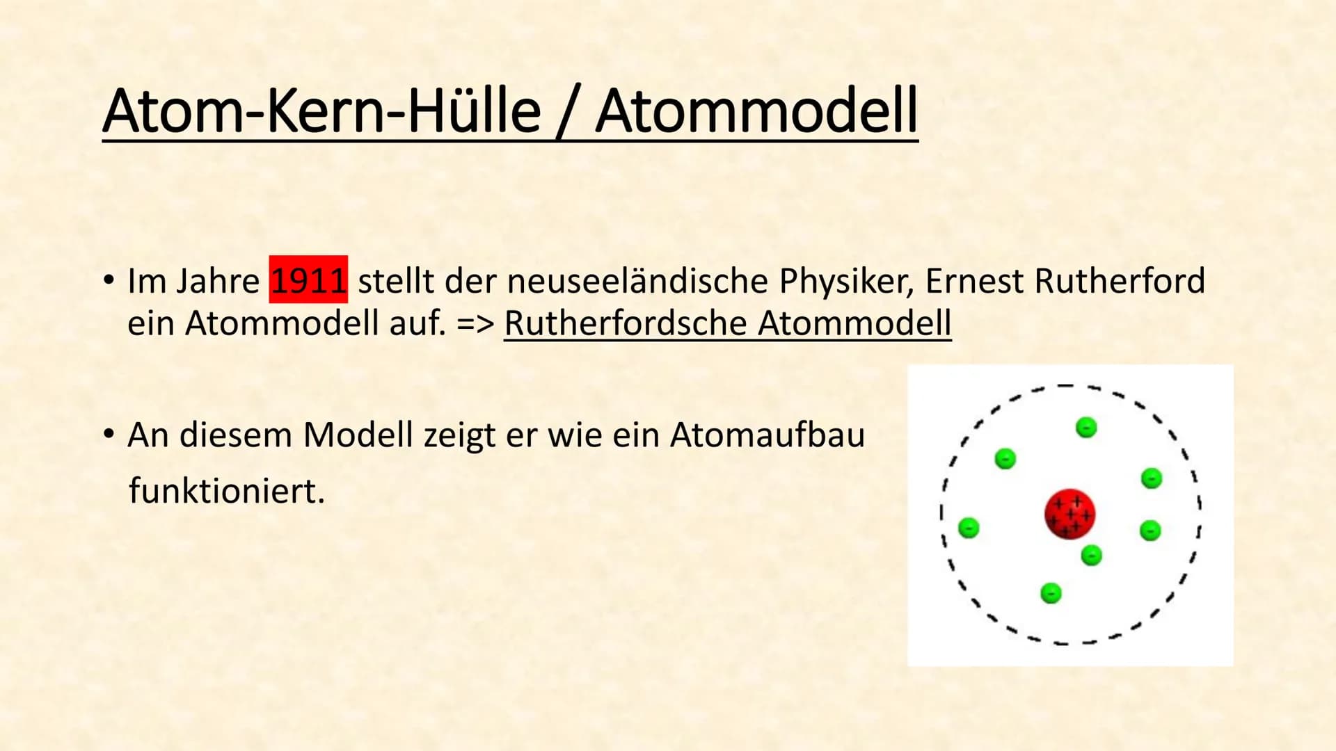 Radioaktivität Gliederung
Radioaktivität / Erklärung
• Atom-Kern-Hülle / Erfinder
Atom-Kern-Hülle / Atommodell
• Atom-Kern-Hülle / Erklärung