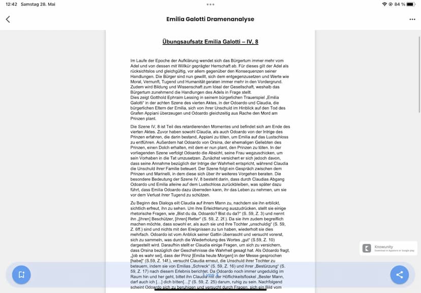 Deutsch
1. Einleitung Einordnung
2. Hauptteil (2.1 Inhalt. 2.2 sprachliche Form)
3. Schluss
4. Structur
5. Personen (Beziehung zu einander)
