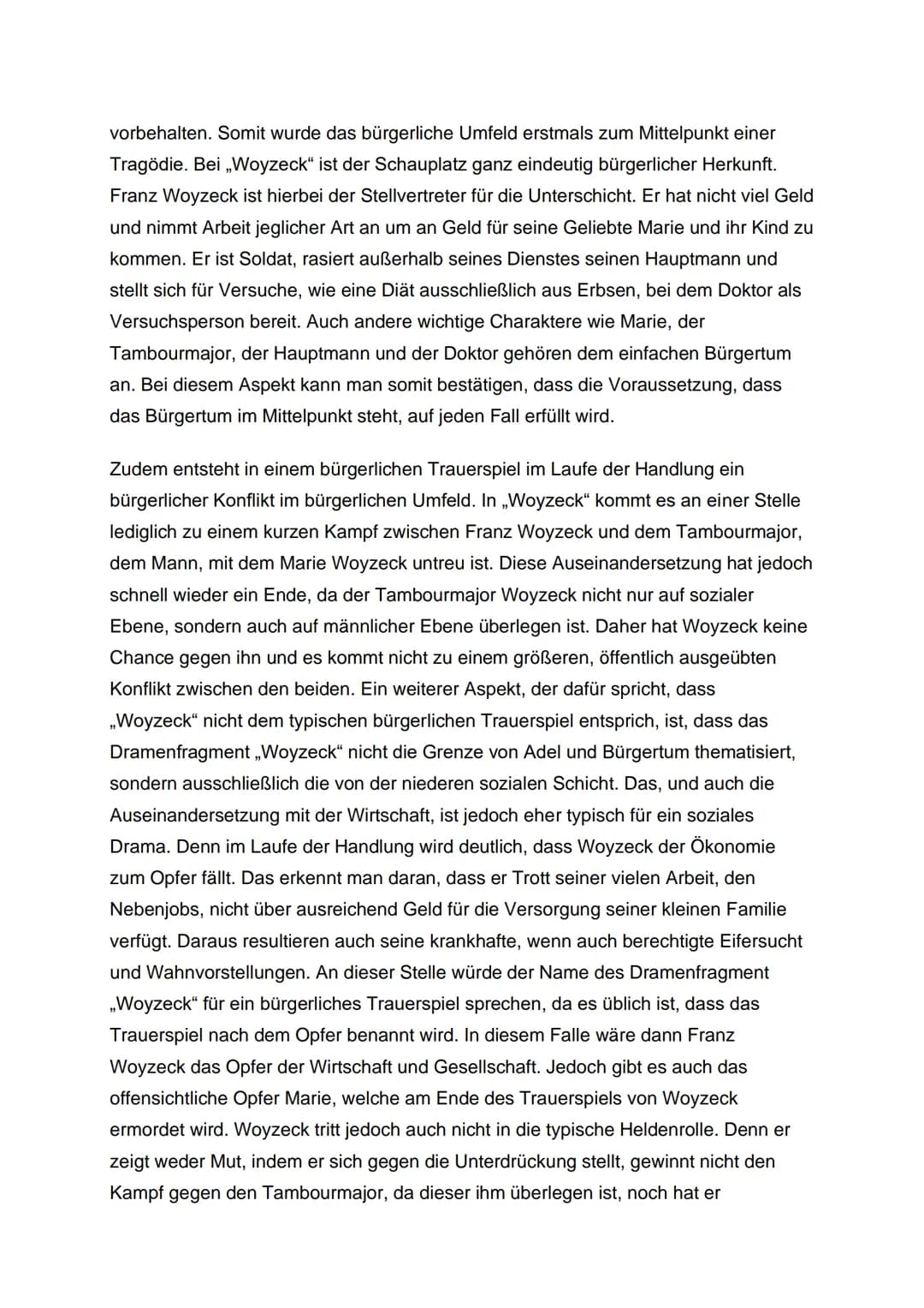 Ist Woyzeck ein typischer Held für ein bürgerliches Trauerspiel?
Bei Woyzeck", erschienen in 1879 und von Georg Büchner geschrieben, handelt