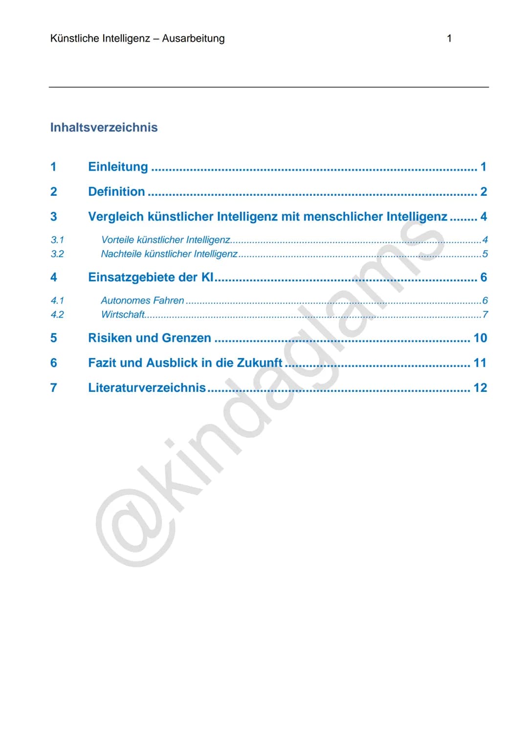 1. Definition
Teilgebiet der Informatik, dass sich mit der technischen Nachbildung menschlicher Intelligenz
befasst.
■
■
■
■
■
■
2. Vergleic