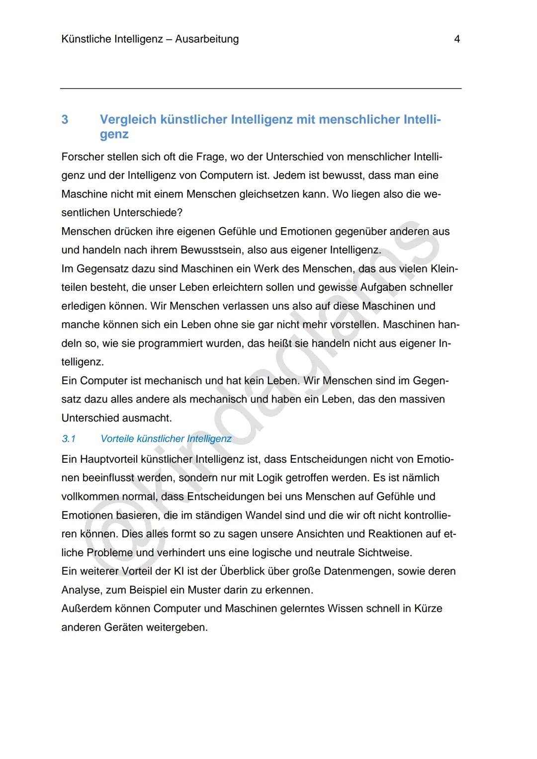 1. Definition
Teilgebiet der Informatik, dass sich mit der technischen Nachbildung menschlicher Intelligenz
befasst.
■
■
■
■
■
■
2. Vergleic