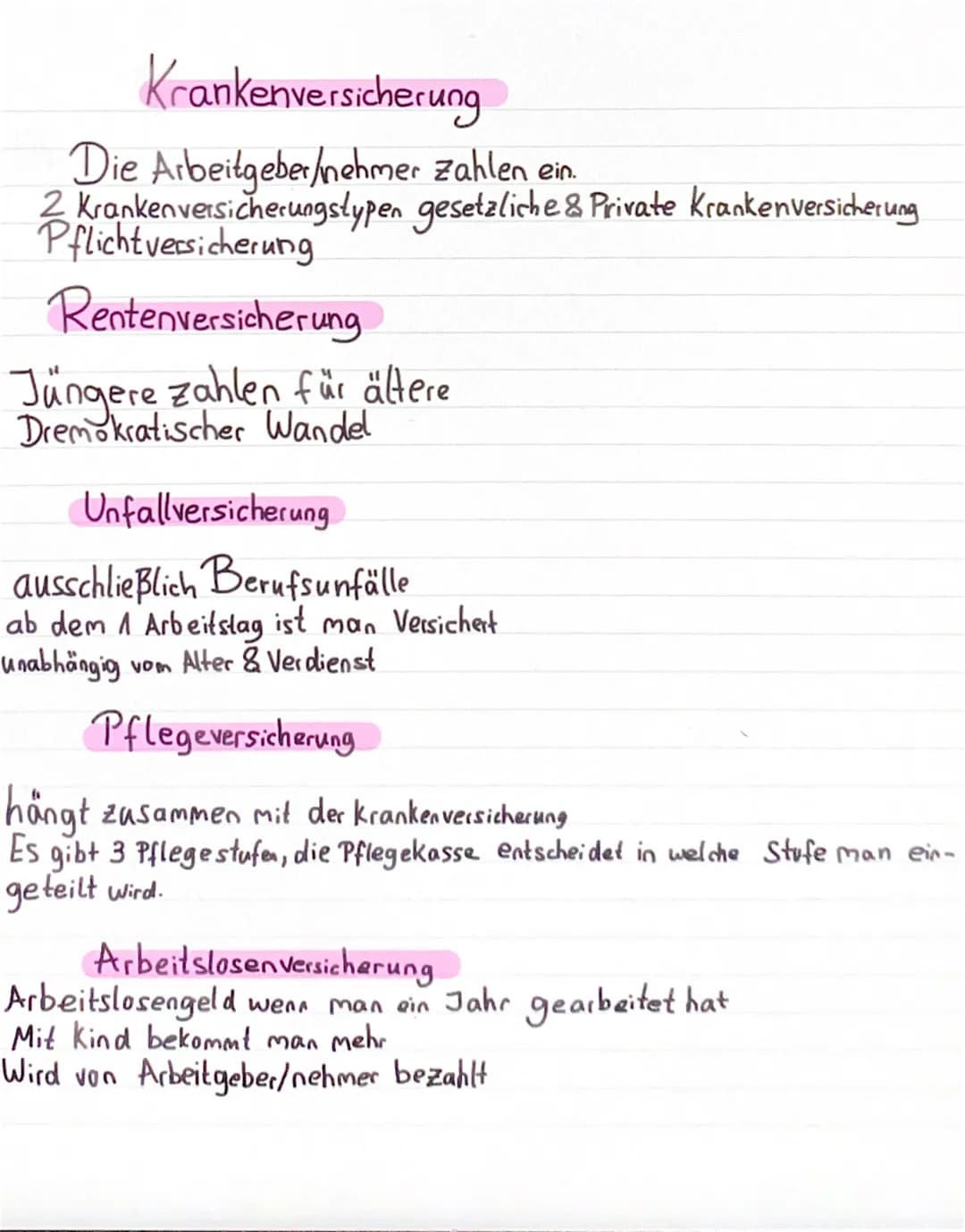 Krankenversicherung
Die Arbeitgebernehmer zahlen ein.
2 Krankenversicherungstypen
Pflichtversicherung
gesetzliche & Private Krankenversicher