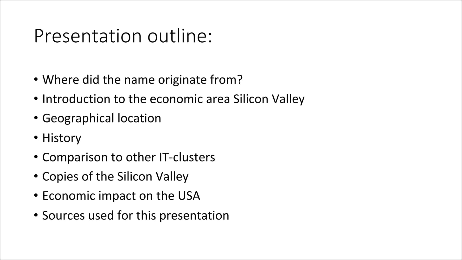 
<h2 id="introduction">Introduction</h2>
<p>Silicon Valley is a region in the southern part of the San Francisco Bay Area in Northern Califo