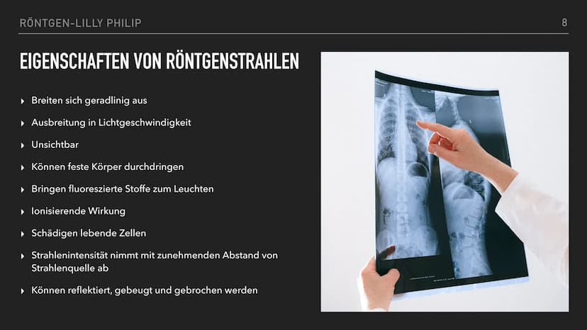 RÖNTGEN RÖNTGEN-LILLY PHILIP
INHALTSVERZEICHNIS
▸ Wilhelm Conrad Röntgen
▸ Allgemeine Infos
▸ Röntgenstrahlen
▸ Röntgenröhre
▸ Röhrenspannun