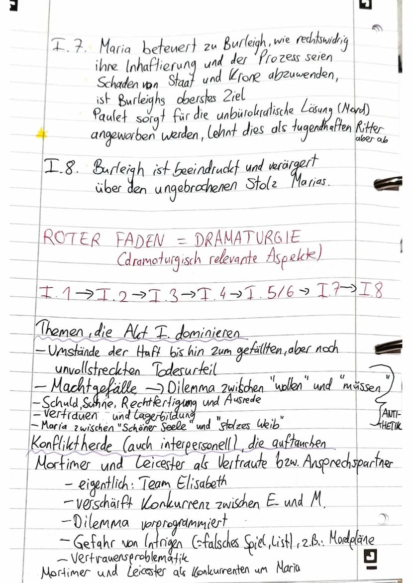 L
07.11.18
Maria Stuart
Aktübersicht Akt I 544
FI
*
I.1. Durchsuchung des Gefängnisraumes durch Paulet
Auffinden verdächtiger Indizien (Brau