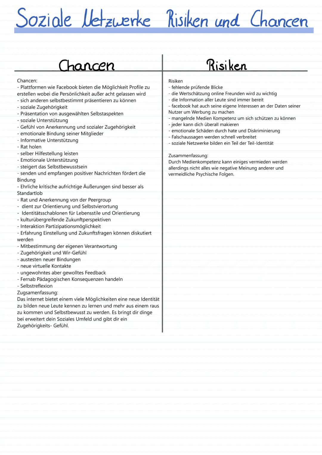 soziale Medien Chancen und Risiken 