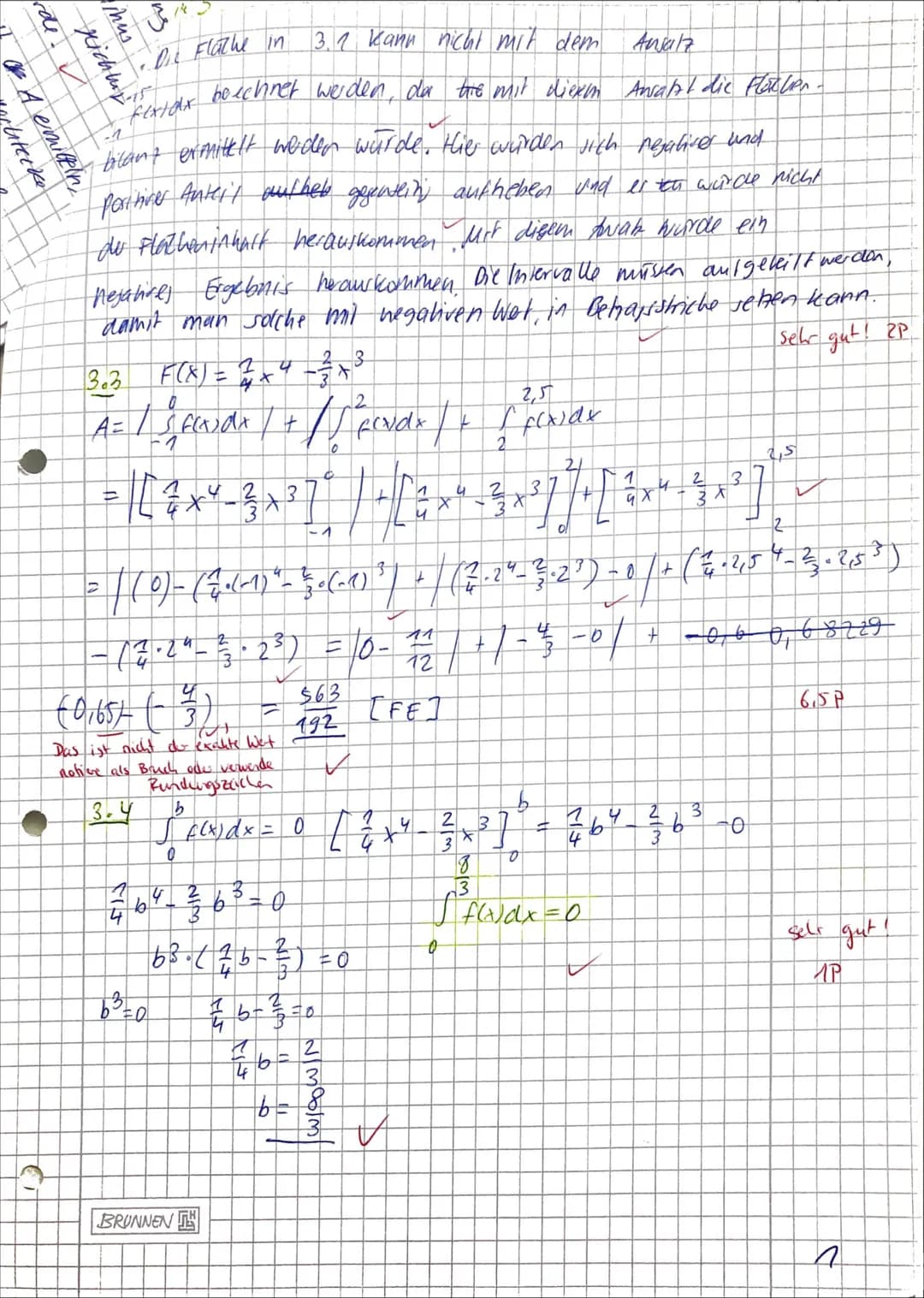 --- OCR Start ---
Analysis Klausur Nr. 1
Name:
Mathematik GK
Datum:
16.11.24
Erreichte Rohpunkte:
47 / 50
Notenpunkte: 14P
G
15
14
13
12
11
