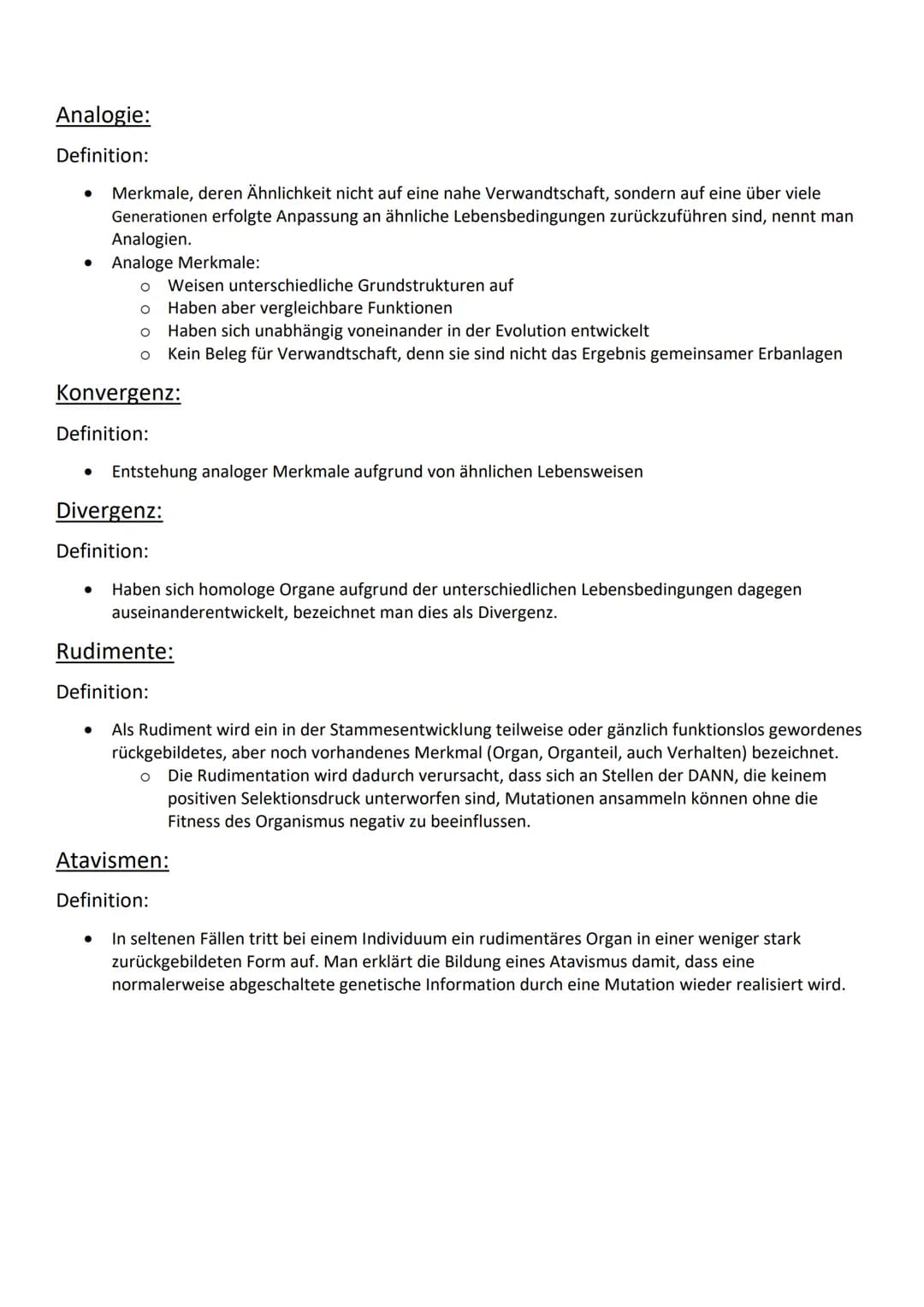 Belege für die Evolution - Belege aus der Morphologie
Definition:
Morphologie:
Lehre vom Bau und der Organisation der Lebewesen und ihrer Be