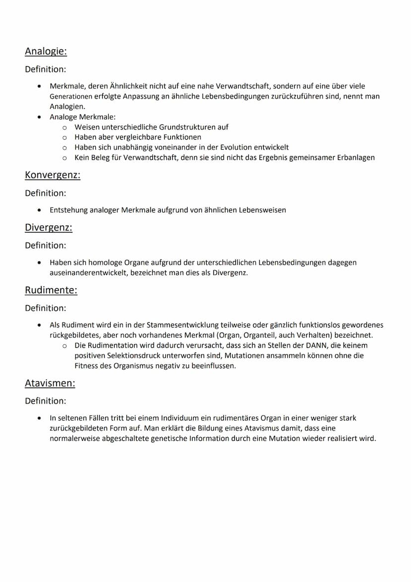 Belege für die Evolution - Belege aus der Morphologie
Definition:
Morphologie:
Lehre vom Bau und der Organisation der Lebewesen und ihrer Be