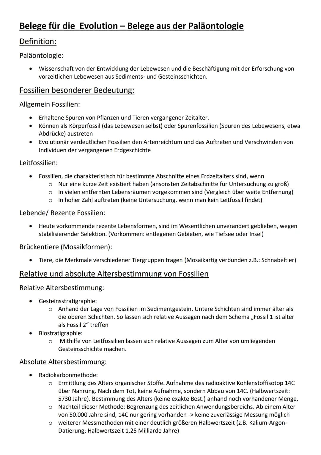 Belege für die Evolution - Belege aus der Morphologie
Definition:
Morphologie:
Lehre vom Bau und der Organisation der Lebewesen und ihrer Be
