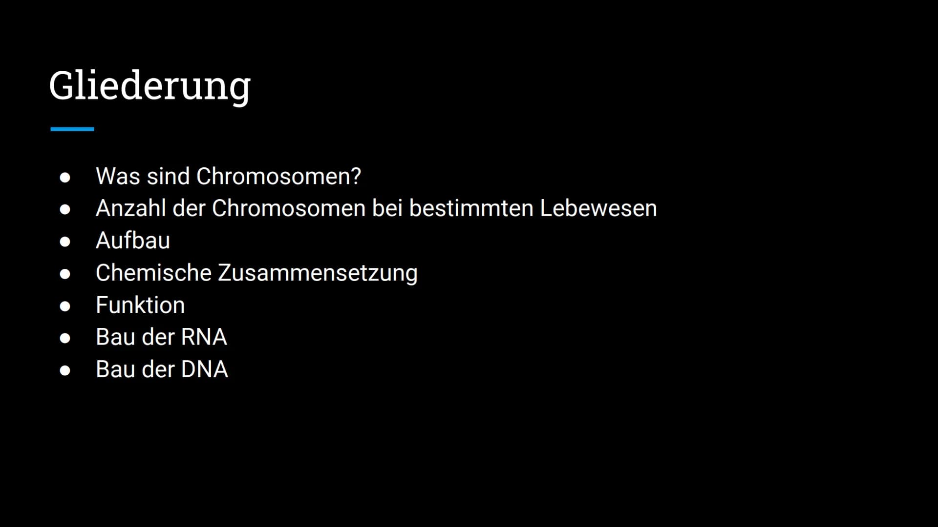 Chromosome
Laura Take und Melike Turan Gliederung
Was sind Chromosomen?
Anzahl der Chromosomen bei bestimmten Lebewesen
Aufbau
Chemische Zus