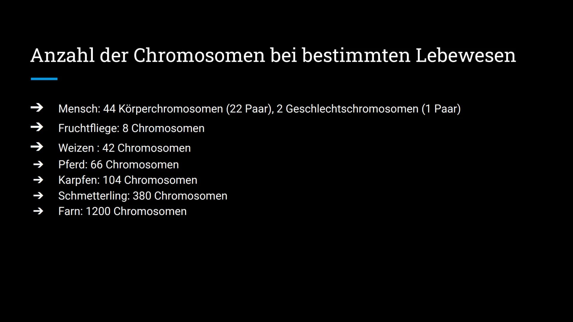 Chromosome
Laura Take und Melike Turan Gliederung
Was sind Chromosomen?
Anzahl der Chromosomen bei bestimmten Lebewesen
Aufbau
Chemische Zus