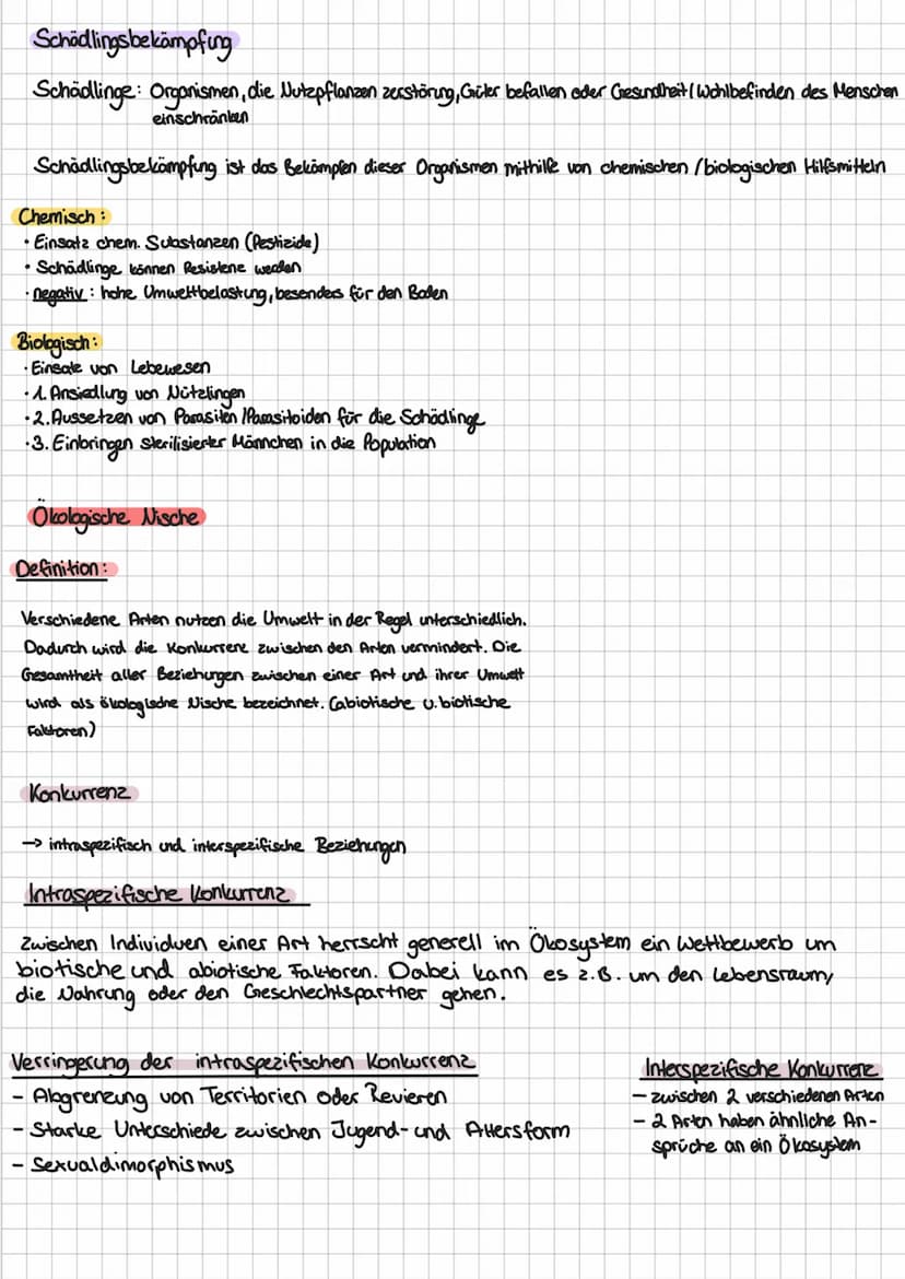 Biotische Faktoren
Definition
Gehen von lebenden Organismen aus, 2.B. Feinden, Artgenossen, Parasiten; belebte Einflusse auf einen
Organismu