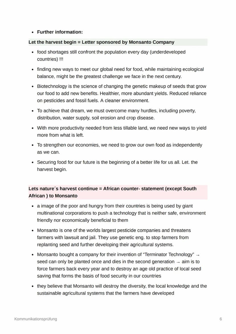 Kommunikationsprüfung
Modeling the future (topics)
Artificial intelligence: self- driving cars, robotics, bots, algorithms
Biotechnology: ge