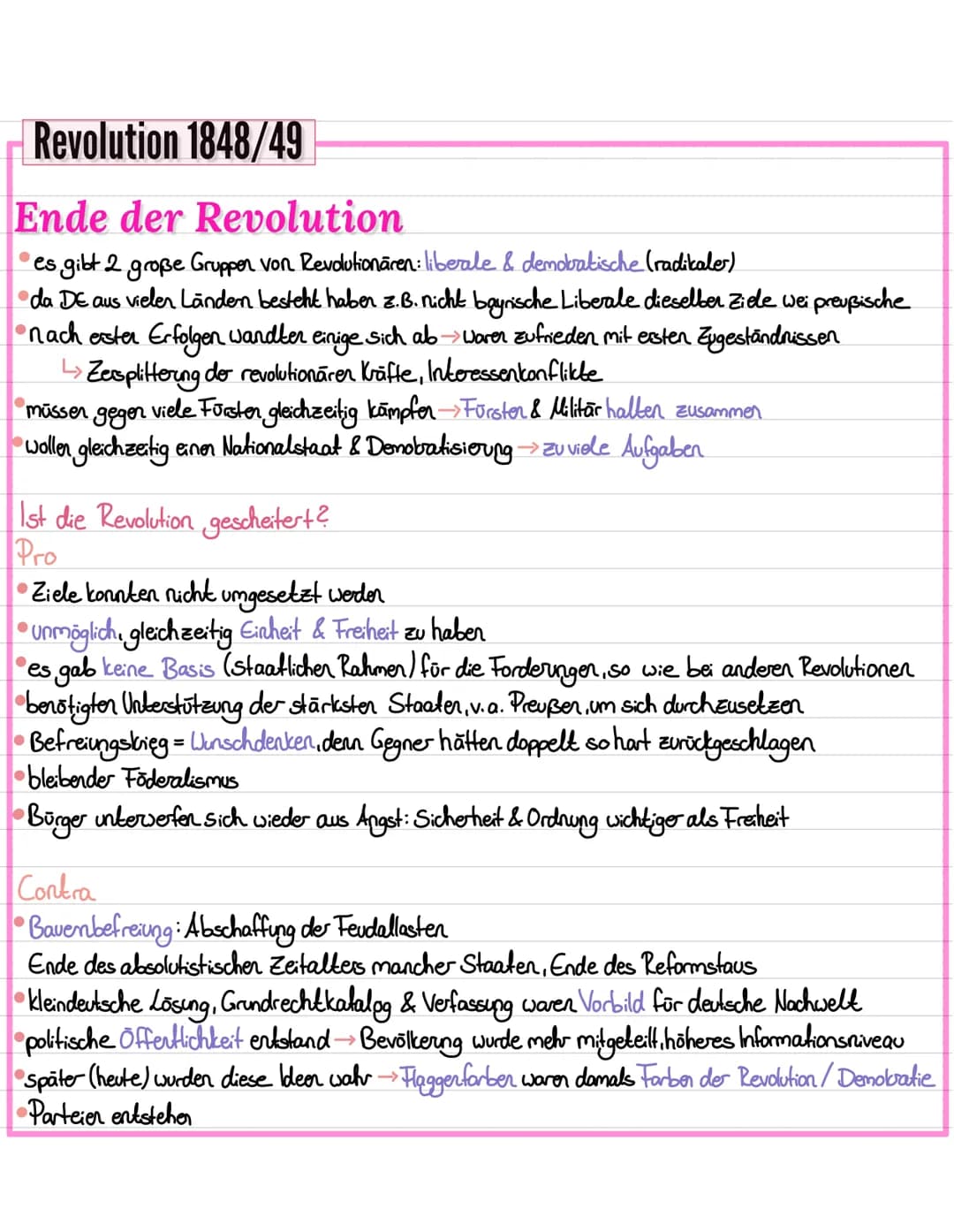 Revolution 1848/49
Ursachen
•Industrialisierung → Weniger Arbeitsplätze Hungersnot Aufstände
Viele
gingen
in die Stadt / Manufrakturen, dahe