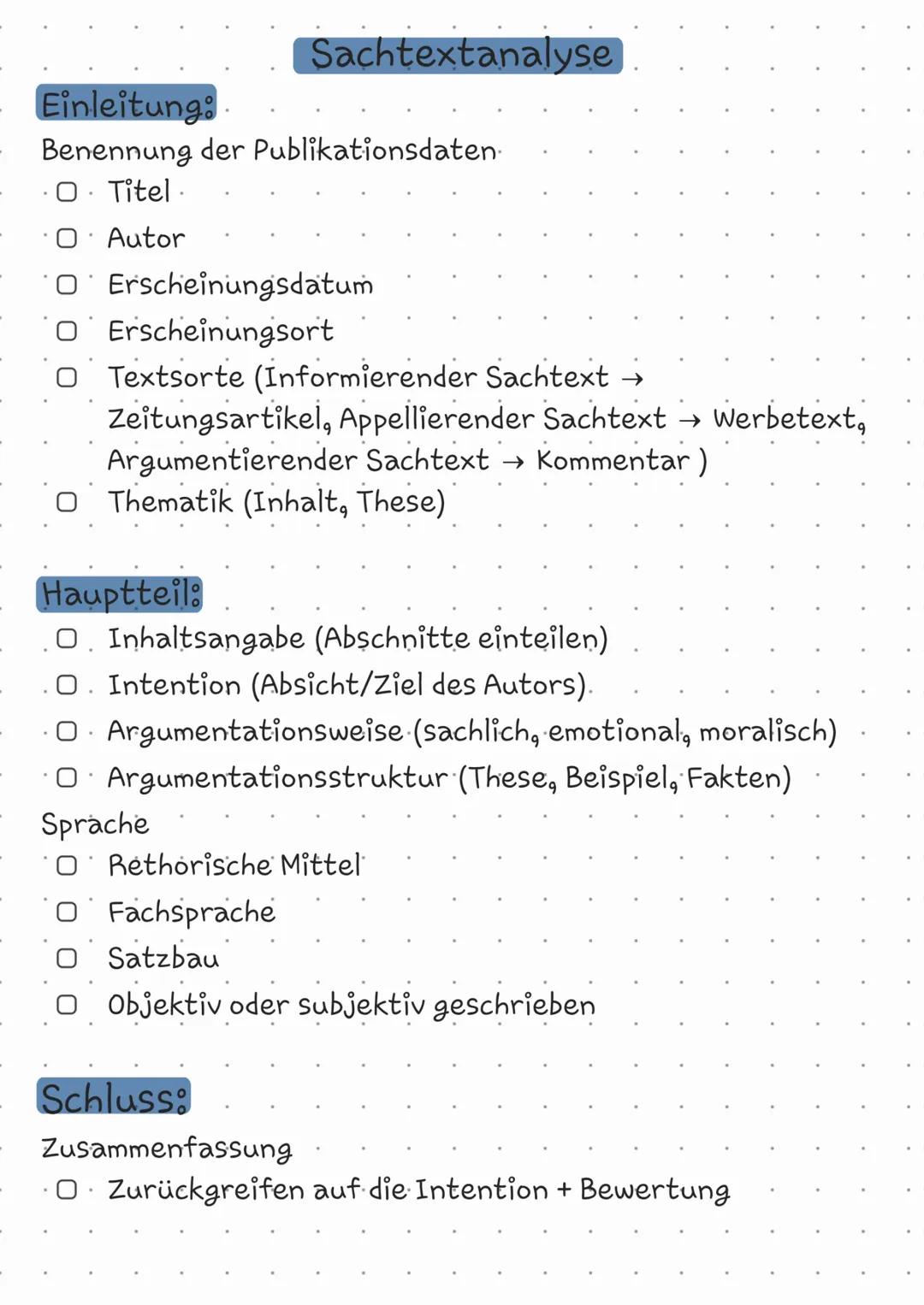 Sachtextanalyse

Einleitung:
Benennung der Publikationsdaten
O. Titel.
Autor
Erscheinungsdatum
Erscheinungsort
Textsorte (Informierender Sac