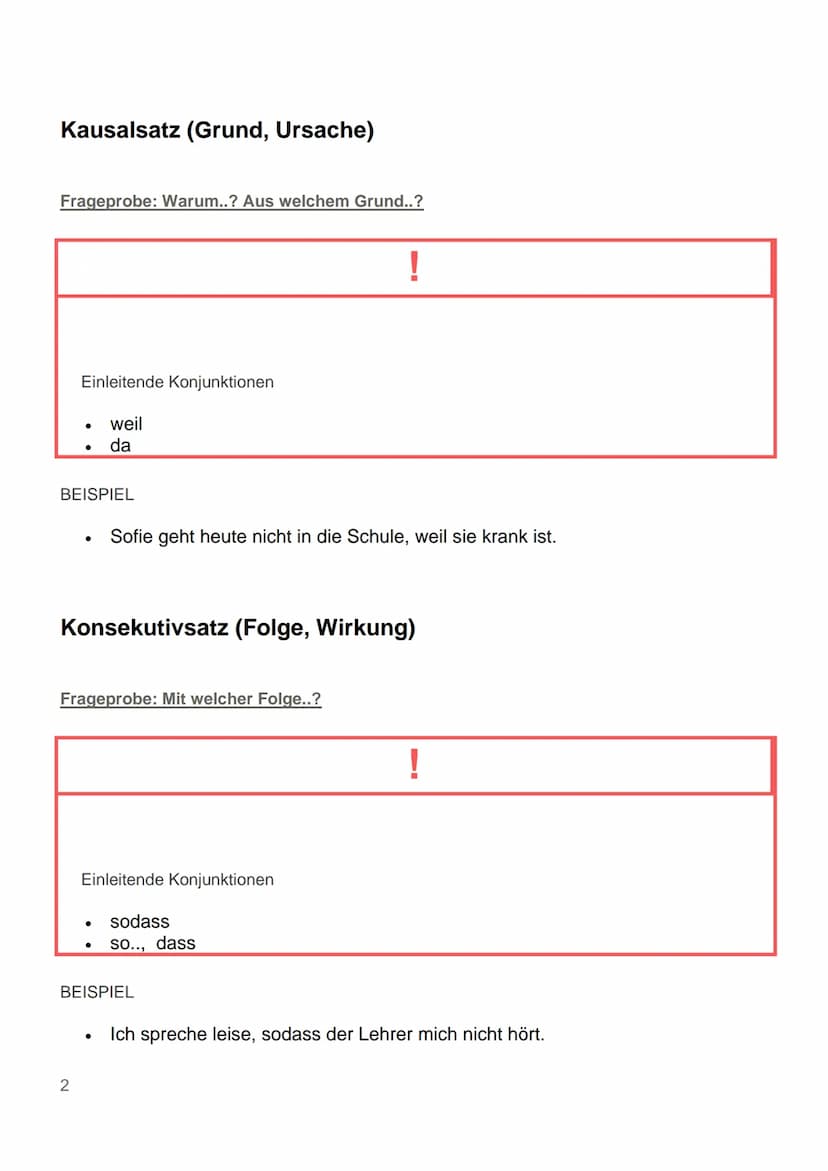 Adverbialsätze (Konjunktionalsatz)
Eine Nebensatzart ist der Konjunktionalsatz.
Sie sind Gliedsätze, weil sie in der Stelle einer adverbiale