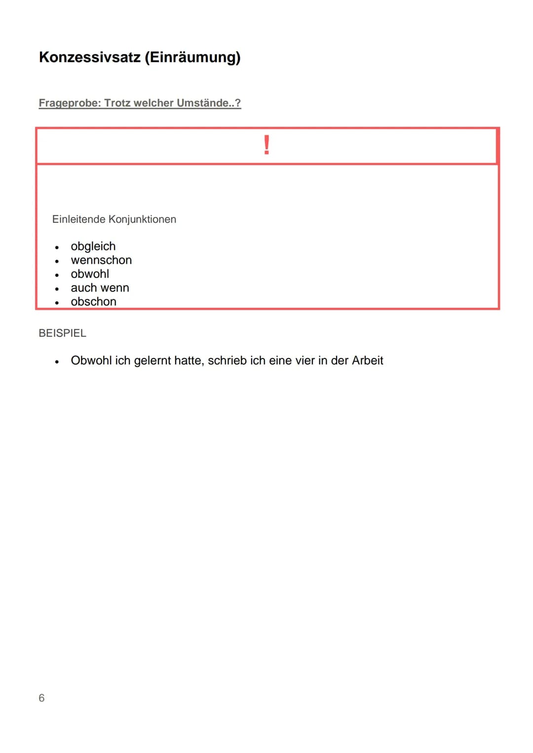 Adverbialsätze (Konjunktionalsatz)
Eine Nebensatzart ist der Konjunktionalsatz.
Sie sind Gliedsätze, weil sie in der Stelle einer adverbiale