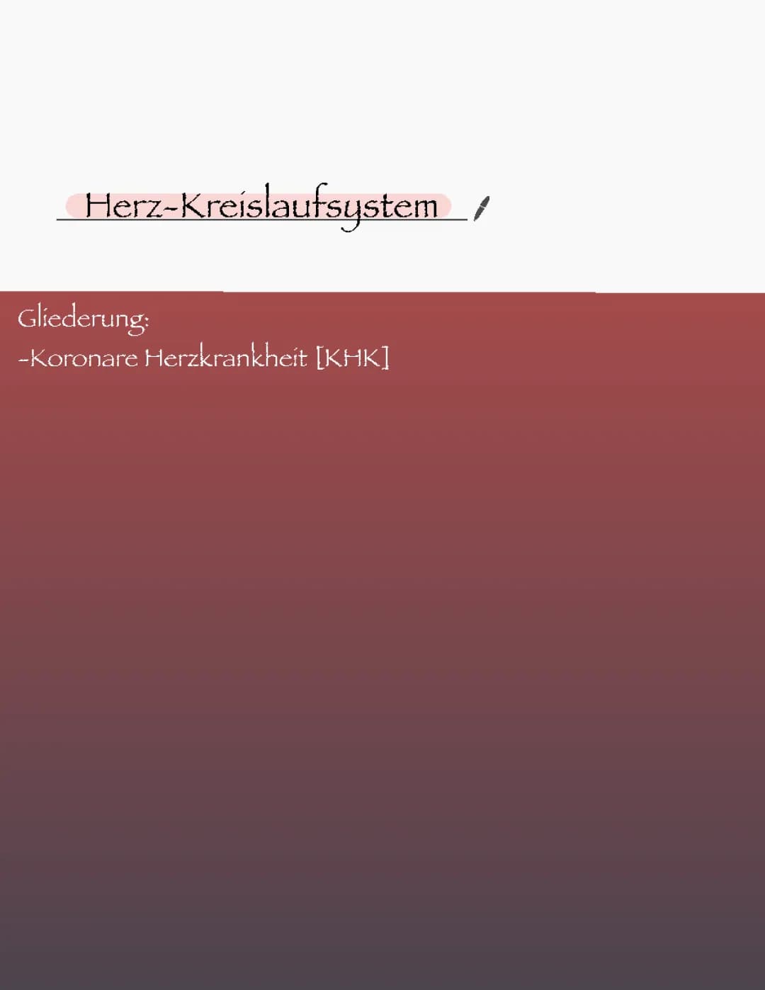 Koronare Herzkrankheit 