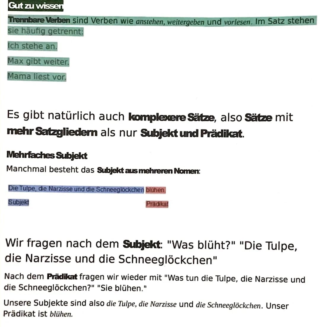 Satzglieder bestimmen - Subjekt, Prädikat und Objekt
Du lernst in diesem Text, wie du Subjekt und Prädikat
bestimmst! Auch, wie du das Objek