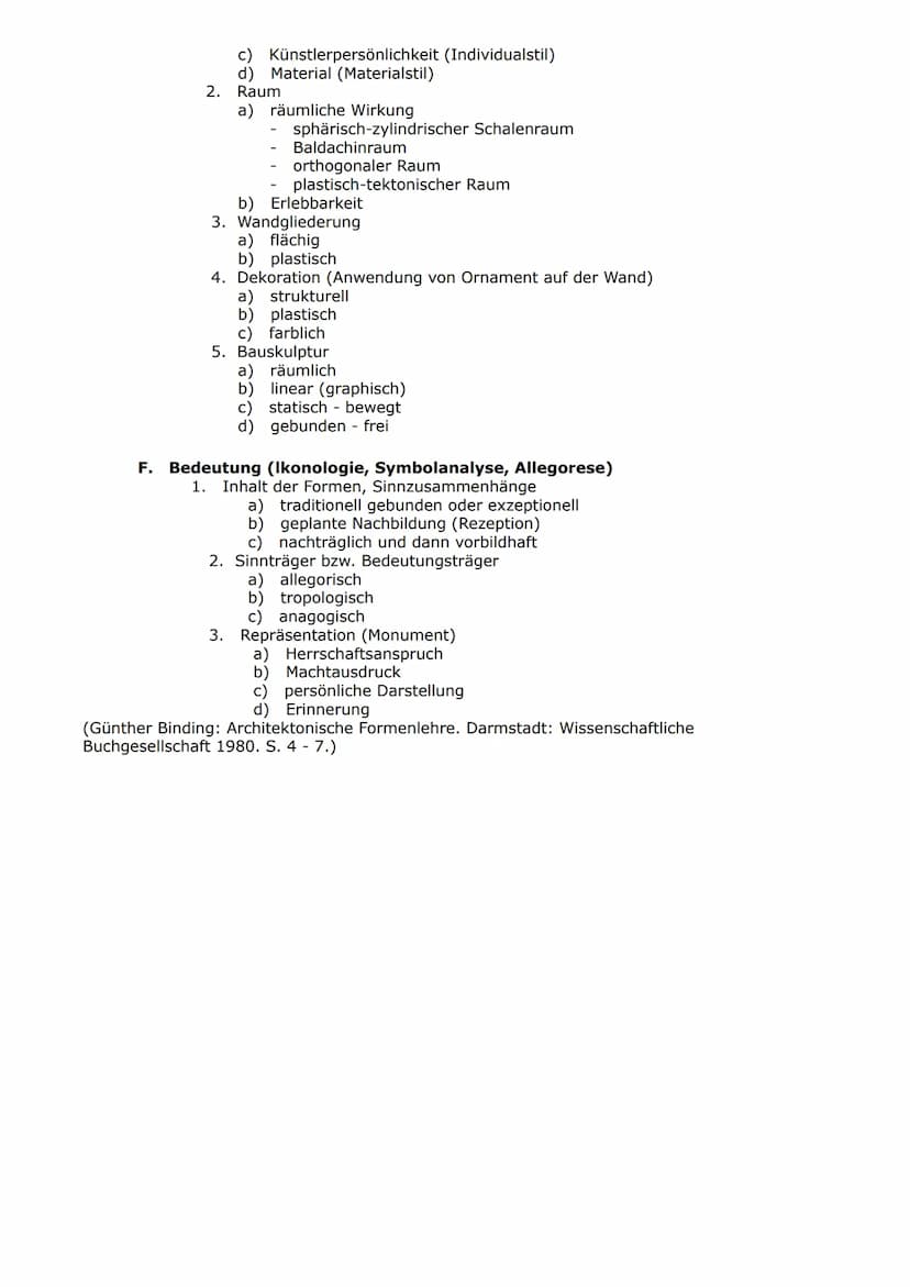Analysechema Architektur
Ein Bauwerk wird durch viele Faktoren bestimmt (Auftraggeber, Architekt, Funktion des Baues, Form, Stil,
Bedeutung)