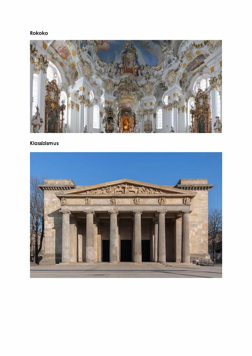 BK- J2.1 Epochen der Kunstgeschichte
1000-1250 Romanik
- Rundbögen (+ in Kirchen)
- massive burgartige Mauern
→ Wiederverwendung von den in 