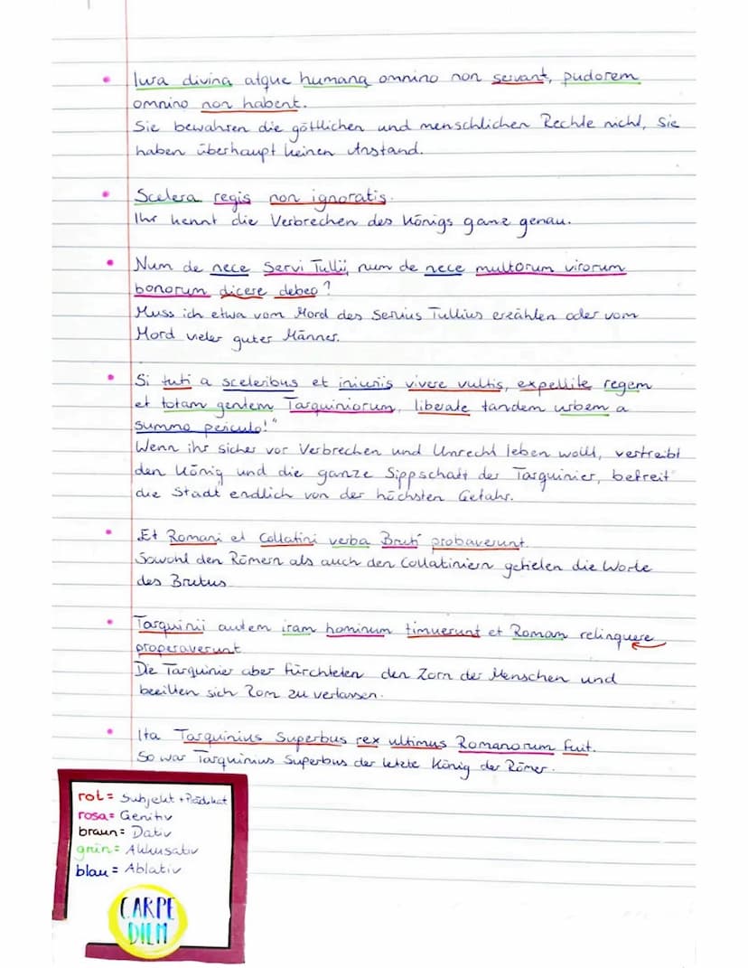 Das Maß ist voll
übersetzung
Post mortem Lucretice Brutus multos adulescentes arcessivit
Nach dem Tod von Lucretia rief Brutus viele junge M