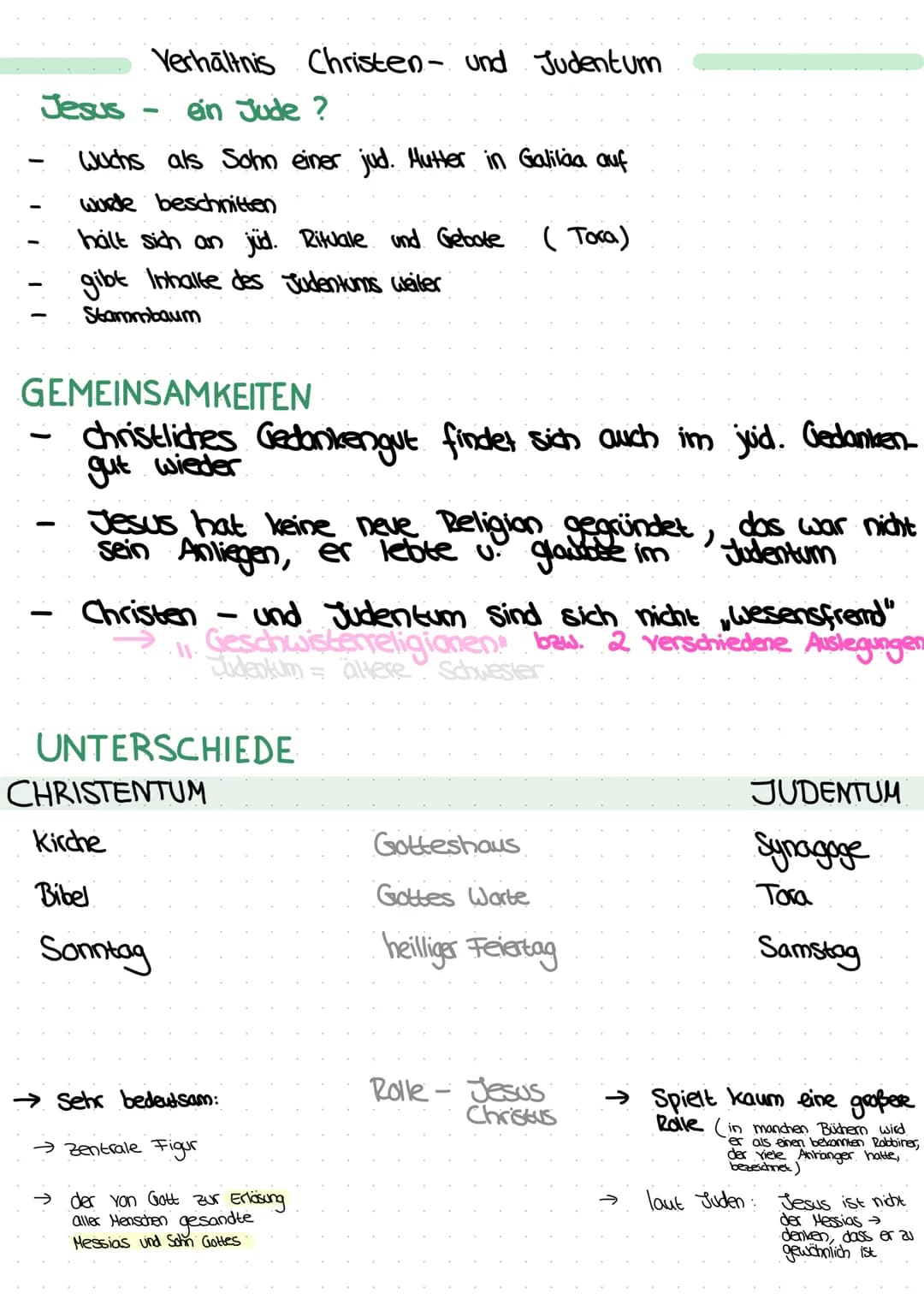 Reli Klausur Nr. A
Wer ist Jesus ?
2 Seiten:
Grundlegende Informationen
Christus
1 Jesus
Jesus Christus: der von Gott Gesalbte, der Messias
